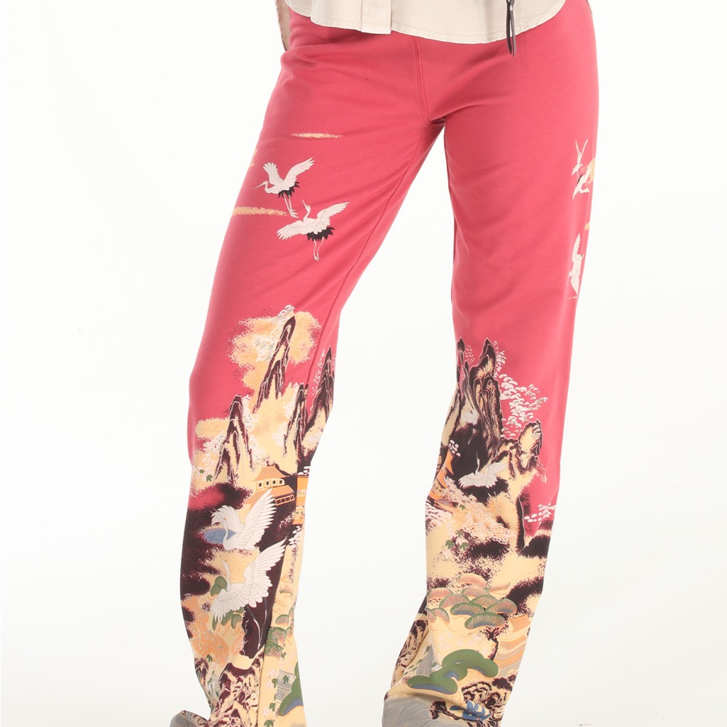 Crane Print Lounge Pant